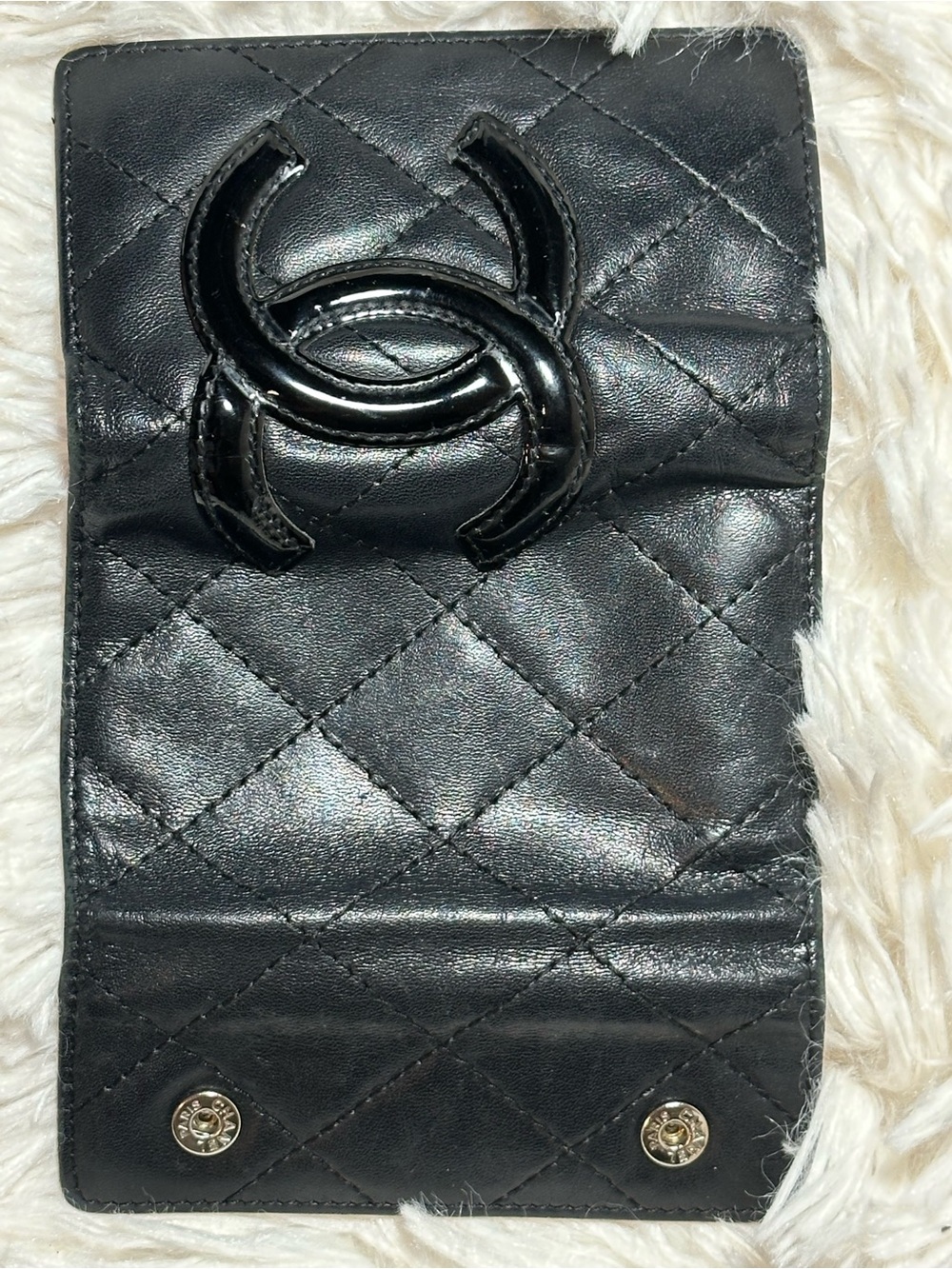 CHANEL Cambon Black Quilted Leather Key Holder with CC Logo - Picture 2 of 5